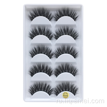 Оптовая 3D Mink Strip Touseses Fake Eshielashes Set